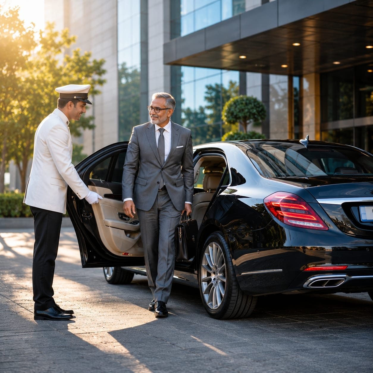 Lineup of premium cars for corporate travel