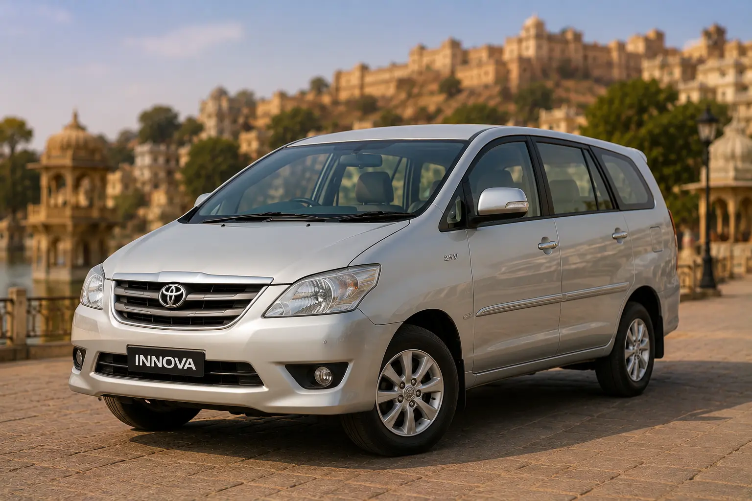 Toyota Innova white SUV